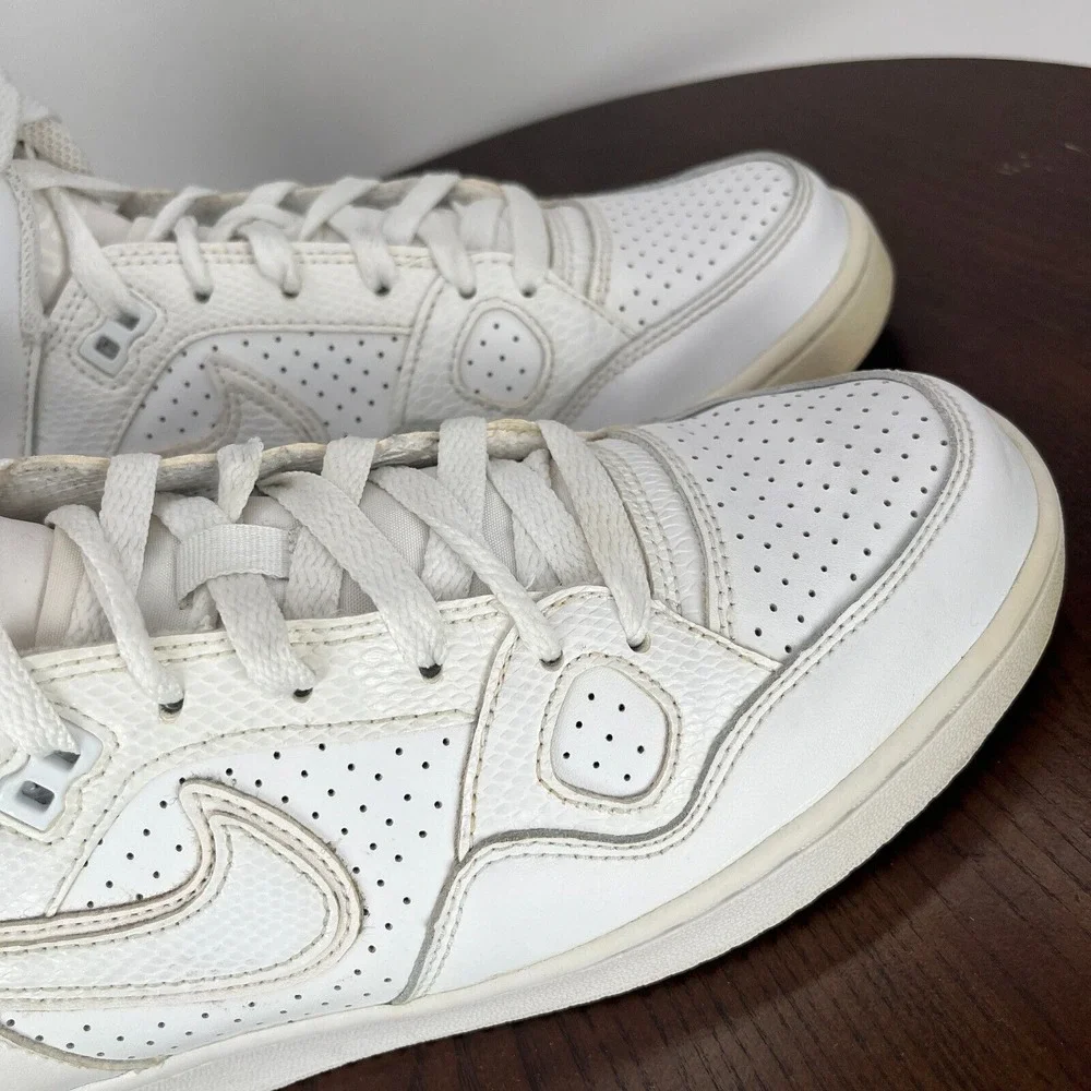 Nike Son of Force Mid Shoes‎ Women's 9 Triple White Athletic Sneakers 616303-115